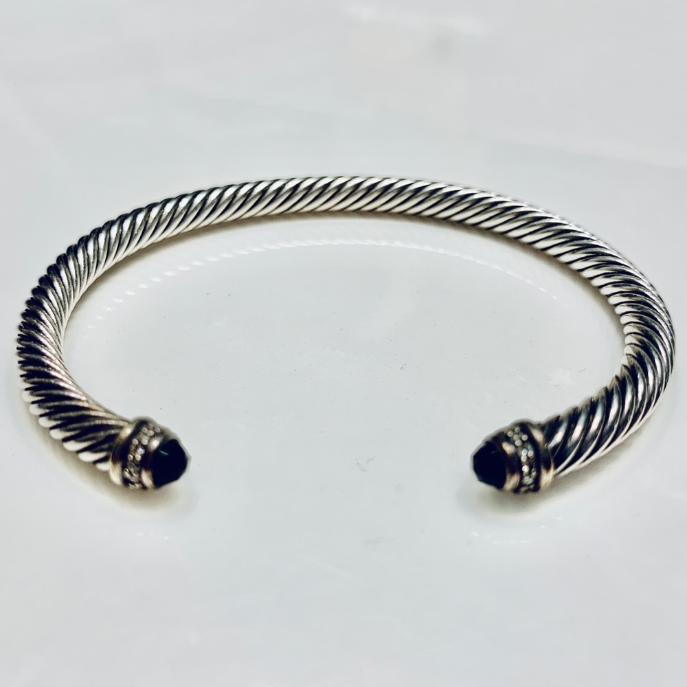 Davis Yurman Cable - onyx and pave diamonds